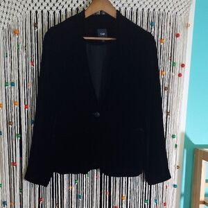 GAP Women's Elegant Black Velvet Blazer